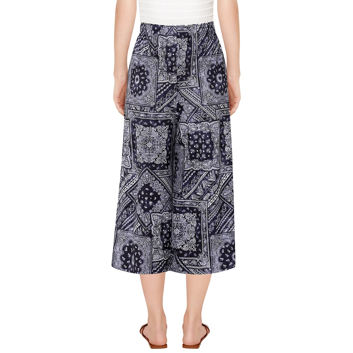 트라이엄프 여성 저지 라운지 바지 2PK - 네이비 (다이아&페이즐리)