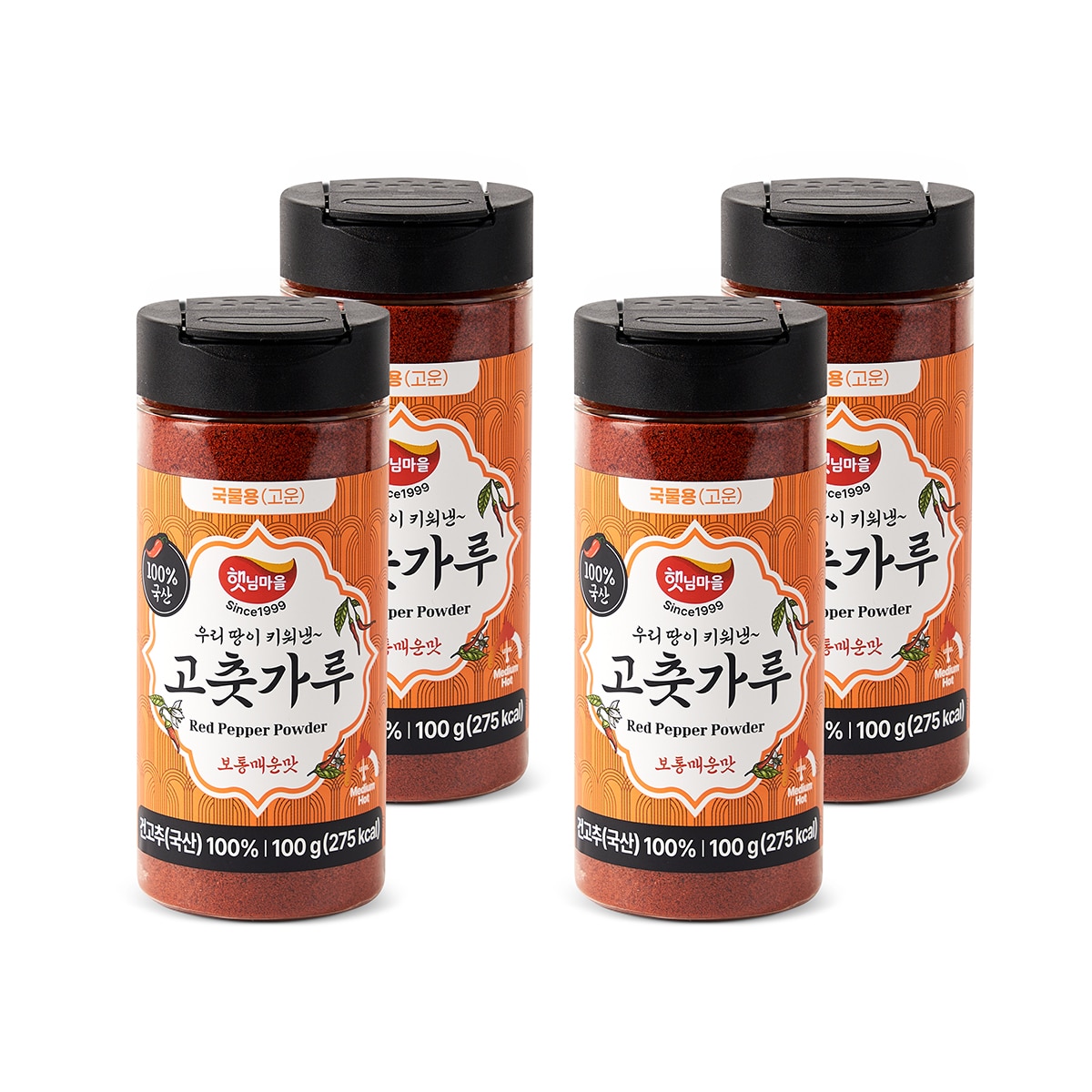 햇님마을고운 고춧가루 100g x 4