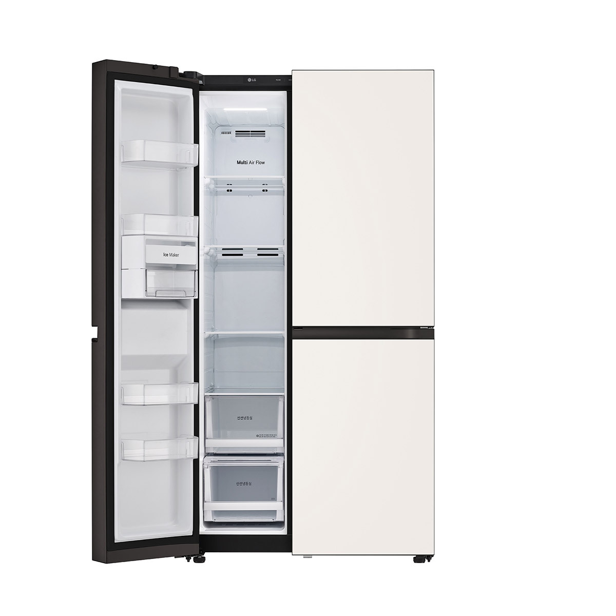엘지 오브제 양문형 냉장고 832L - 글라스 베이지
