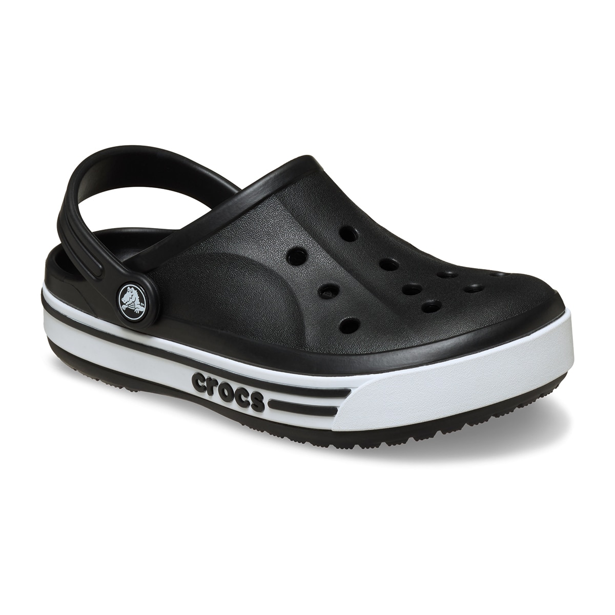 크록스 바야밴드 클로그 키즈 - 블랙/화이트, C13(190mm)