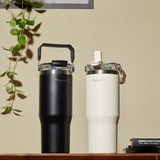 텀스 투게더 핸들 텀블러 900ml 2P - 크림화이트 + 블랙
