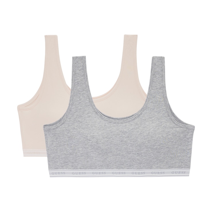 게스 주니어 아웃밴드브라 2매 - L, 라이트베이지/멜란지그레이