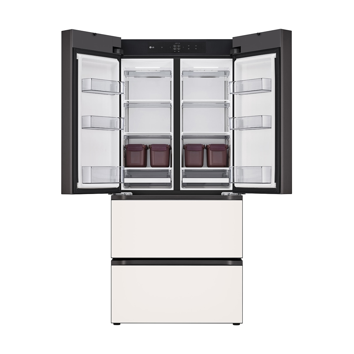 엘지 오브제 김치냉장고 491L- 글라스 베이지