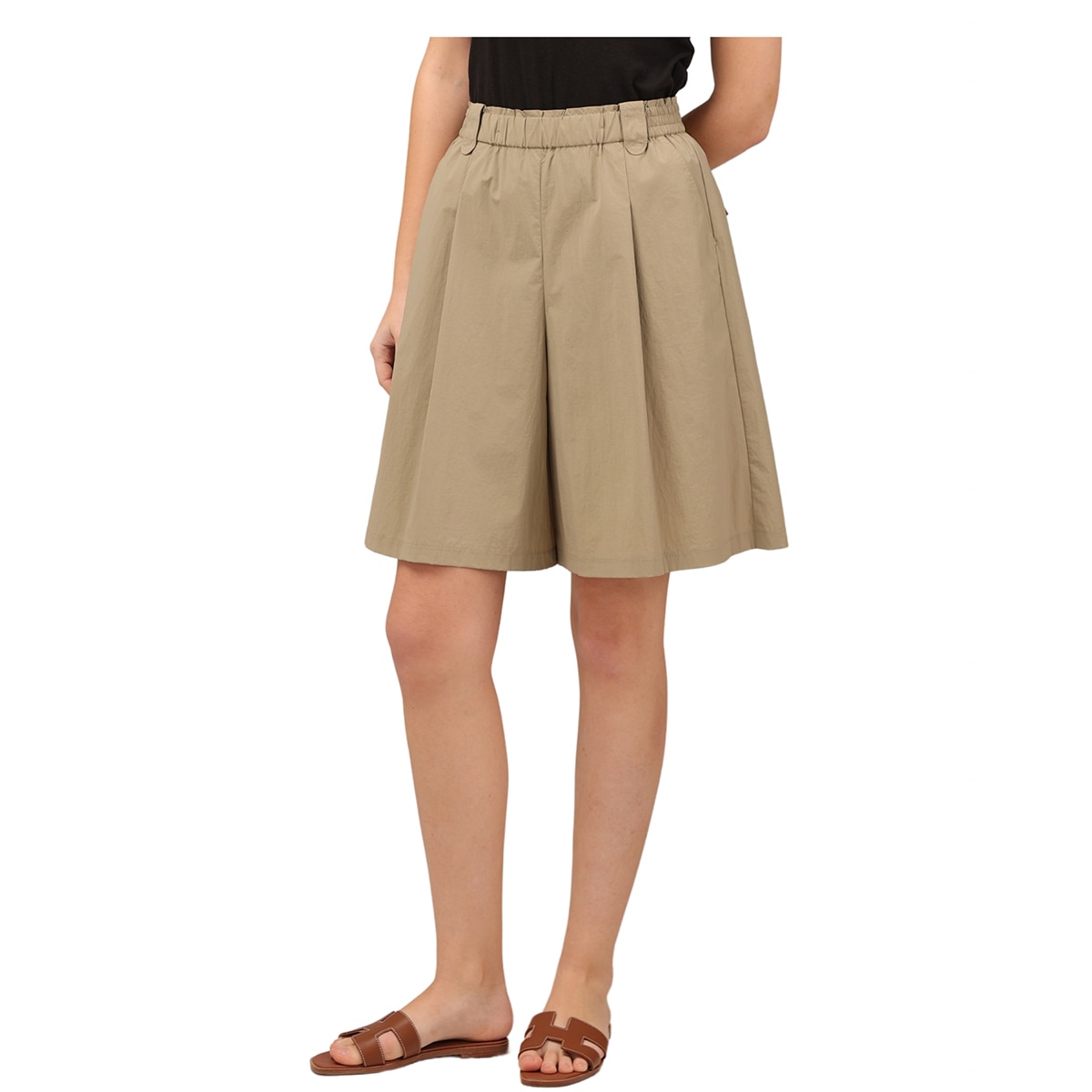 레니본 여성 플레어 반바지