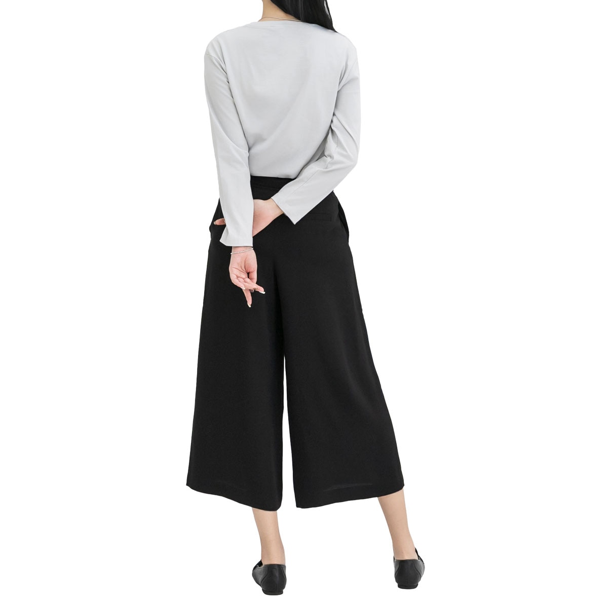 보니스팍스 여성 소프트 밴딩 팬츠 - 블랙