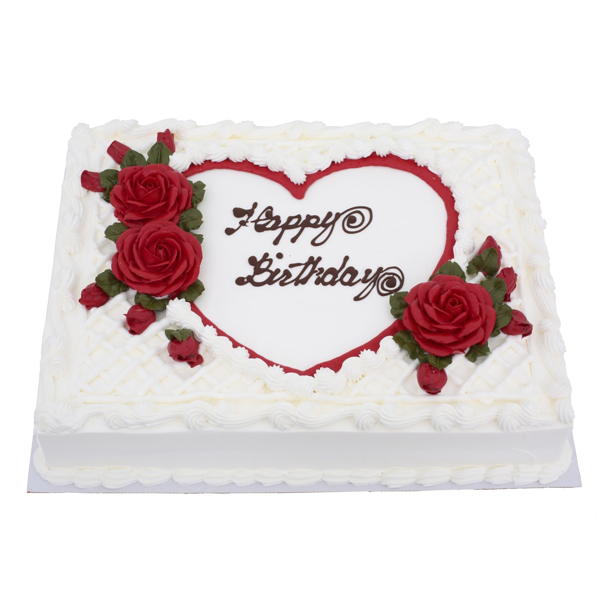 화이트 하프시트케이크 - 하트 로즈 화이트 하프시트케이크 - 하트 로즈