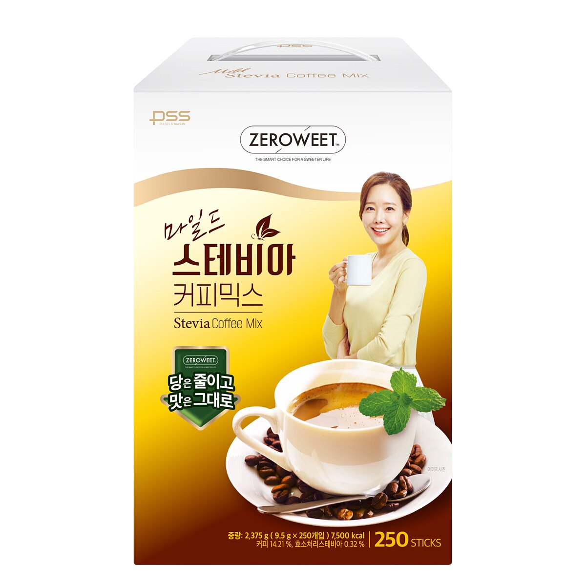 펄세스제로윗 마일드스테비아커피믹스 250ct x 90