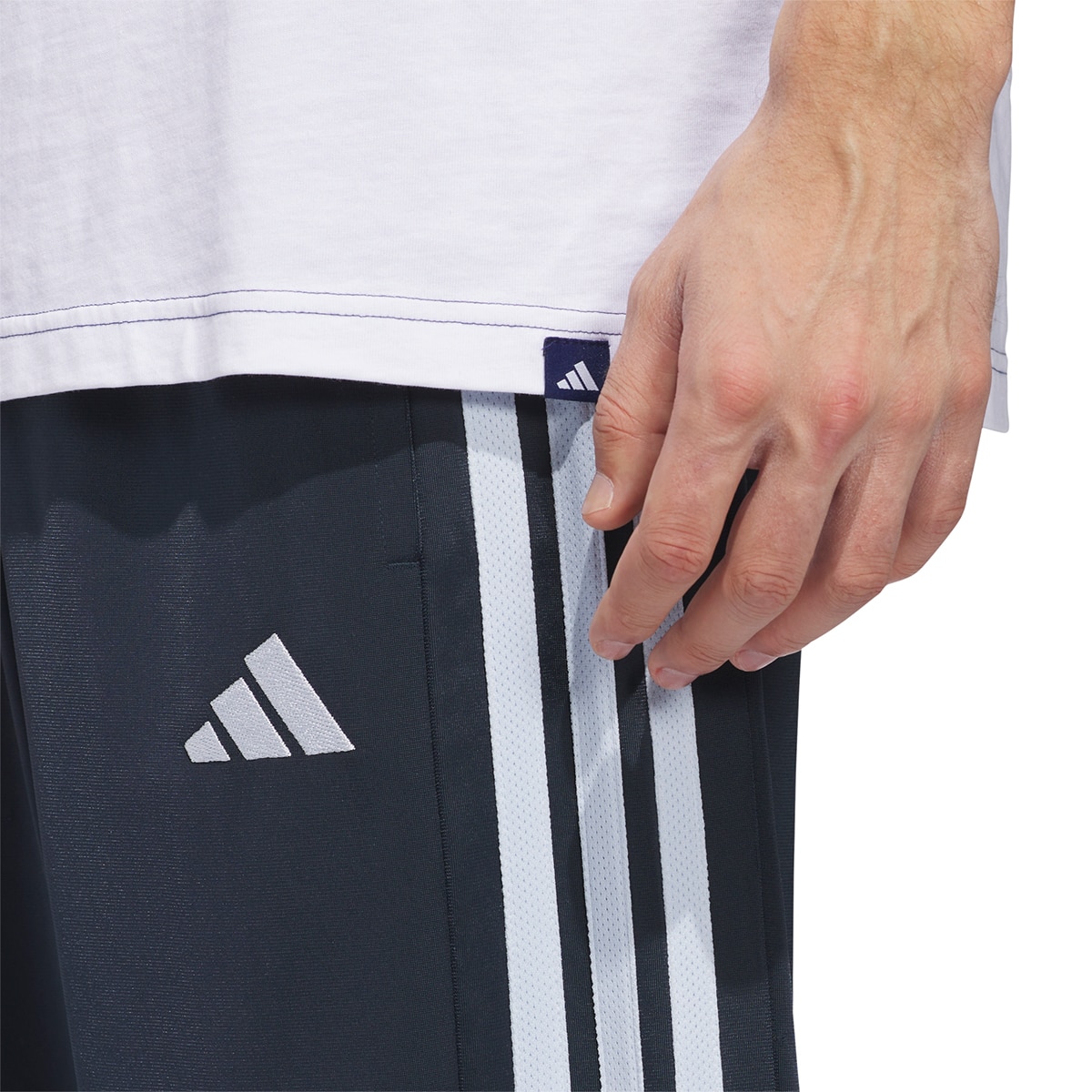 아디다스 남성 3S 트리코트 바지 - 오로라잉크, L