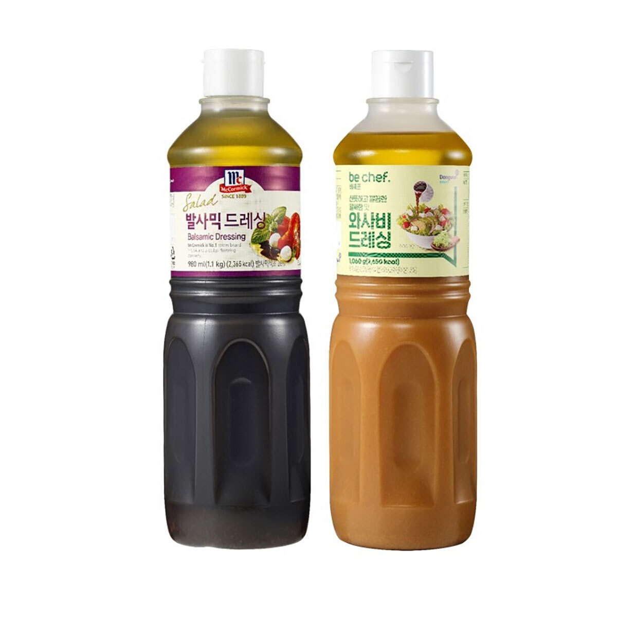 맥코믹 발사믹 드레싱 1.1kg + 비셰프 와사비 드레싱 1,060g