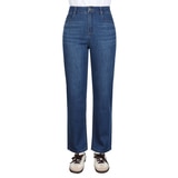 케네스콜 여성 저온스 루즈 스트레이트핏 청바지 - 미디엄 인디고, 70(27)