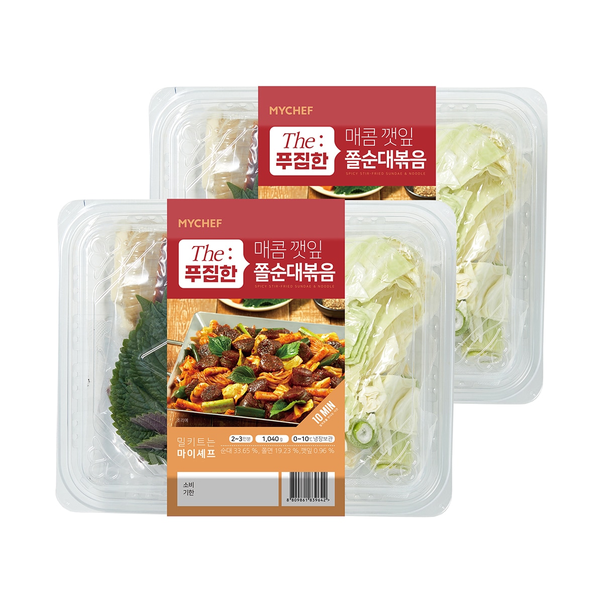 더푸짐한매콤깻잎쫄순대볶음 1040g x 2 더푸짐한매콤깻잎쫄순대볶음 1040g x 2