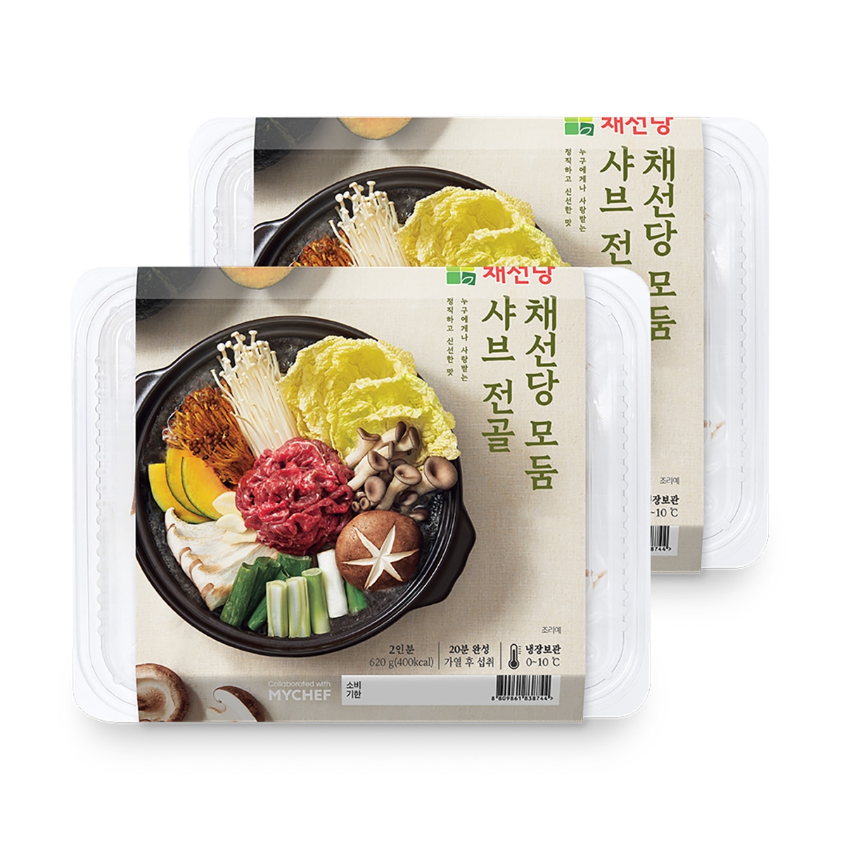 채선당 모둠 샤브전골 620g x 2