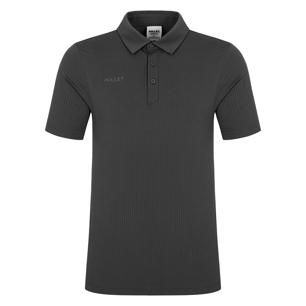 밀레 남성 반소매 쿨 폴로티 - 차콜