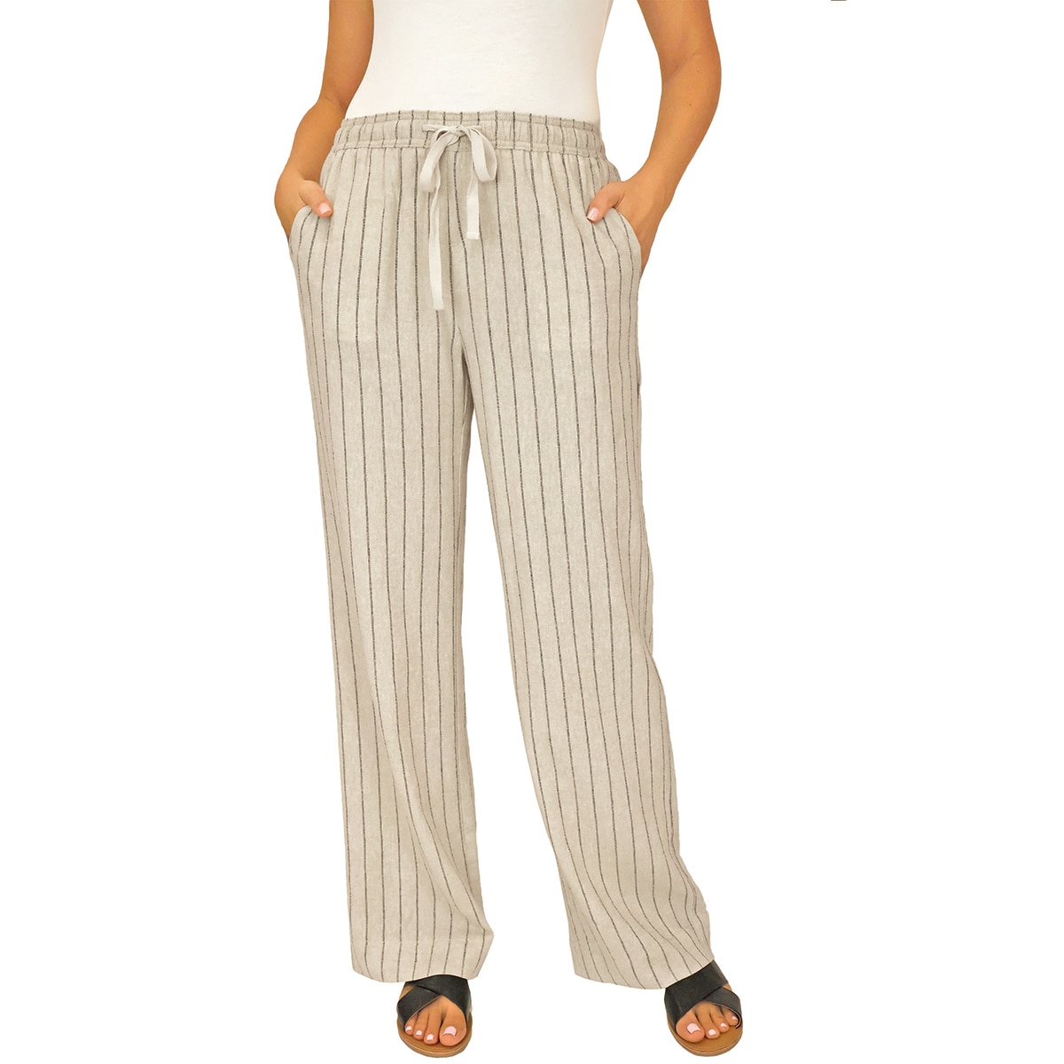 브릭스 여성 리넨 팬츠