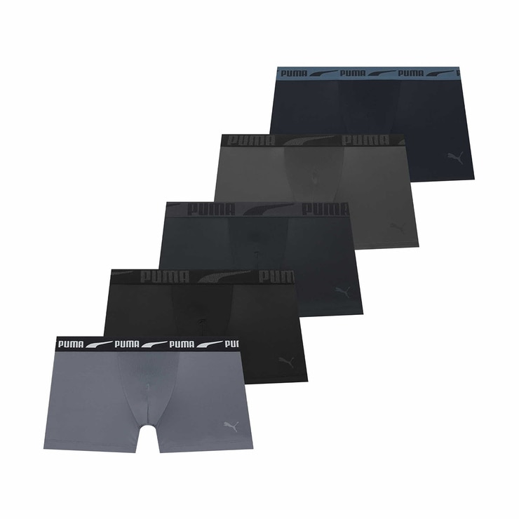 푸마 남성 미드 박서 브리프 5매