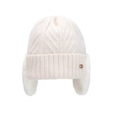 화이트샌즈 알파카 니트 귀달이퍼 비니 아르고 - 아이보리