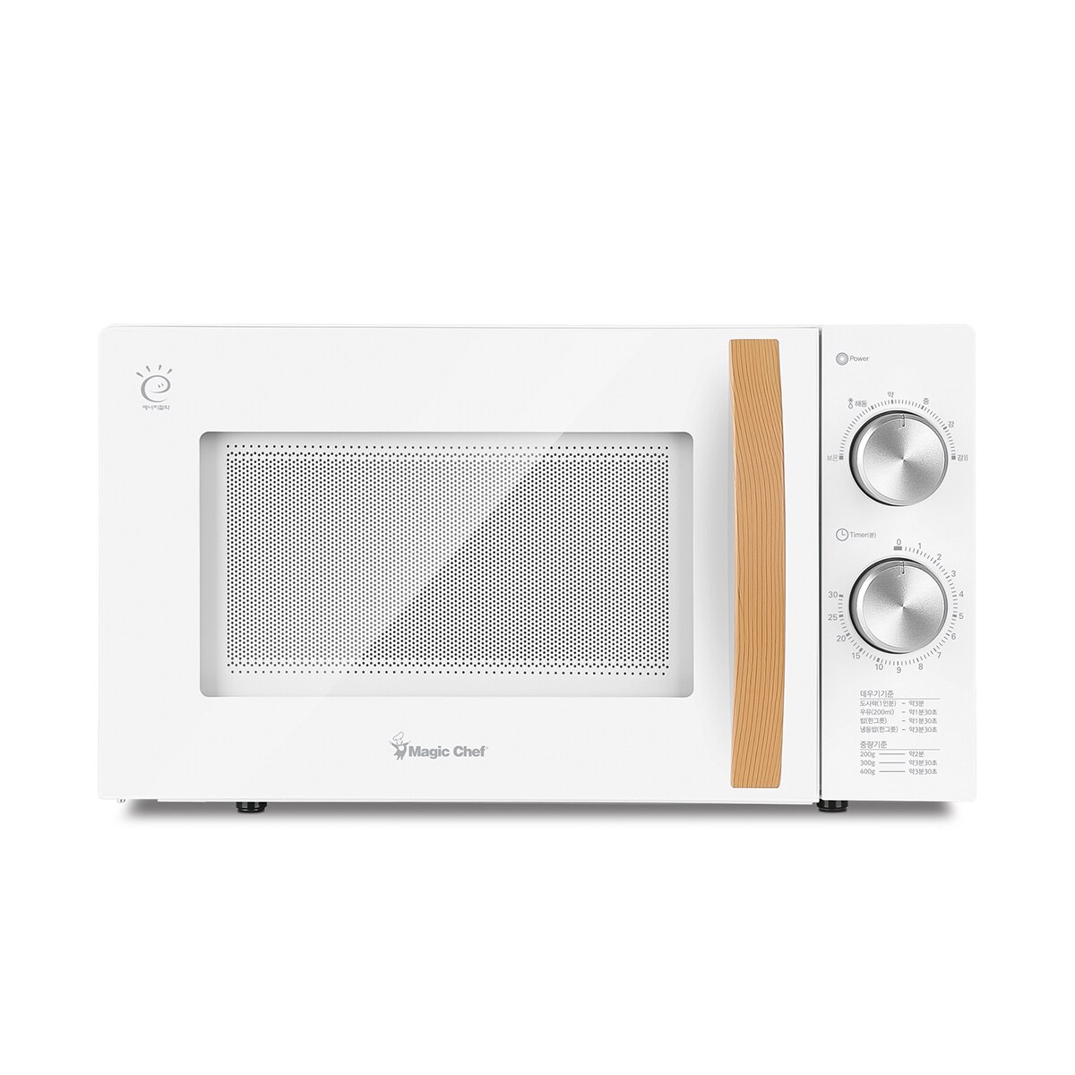 매직쉐프 플랫타입 다이얼 전자레인지 20L MEM-CG20FM - 화이트