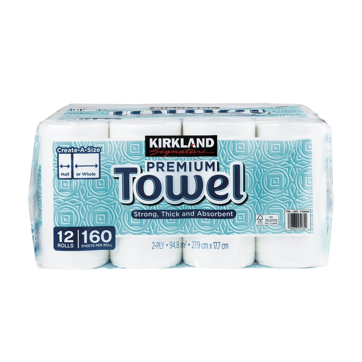 Kirkland Signature Paper Towel 160ct x 12roll x 24
