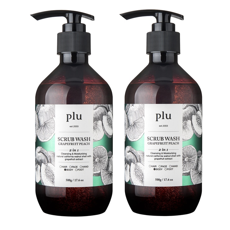 Plu Scrub Body Wash Grapefruit Peach 500g x 2 675233