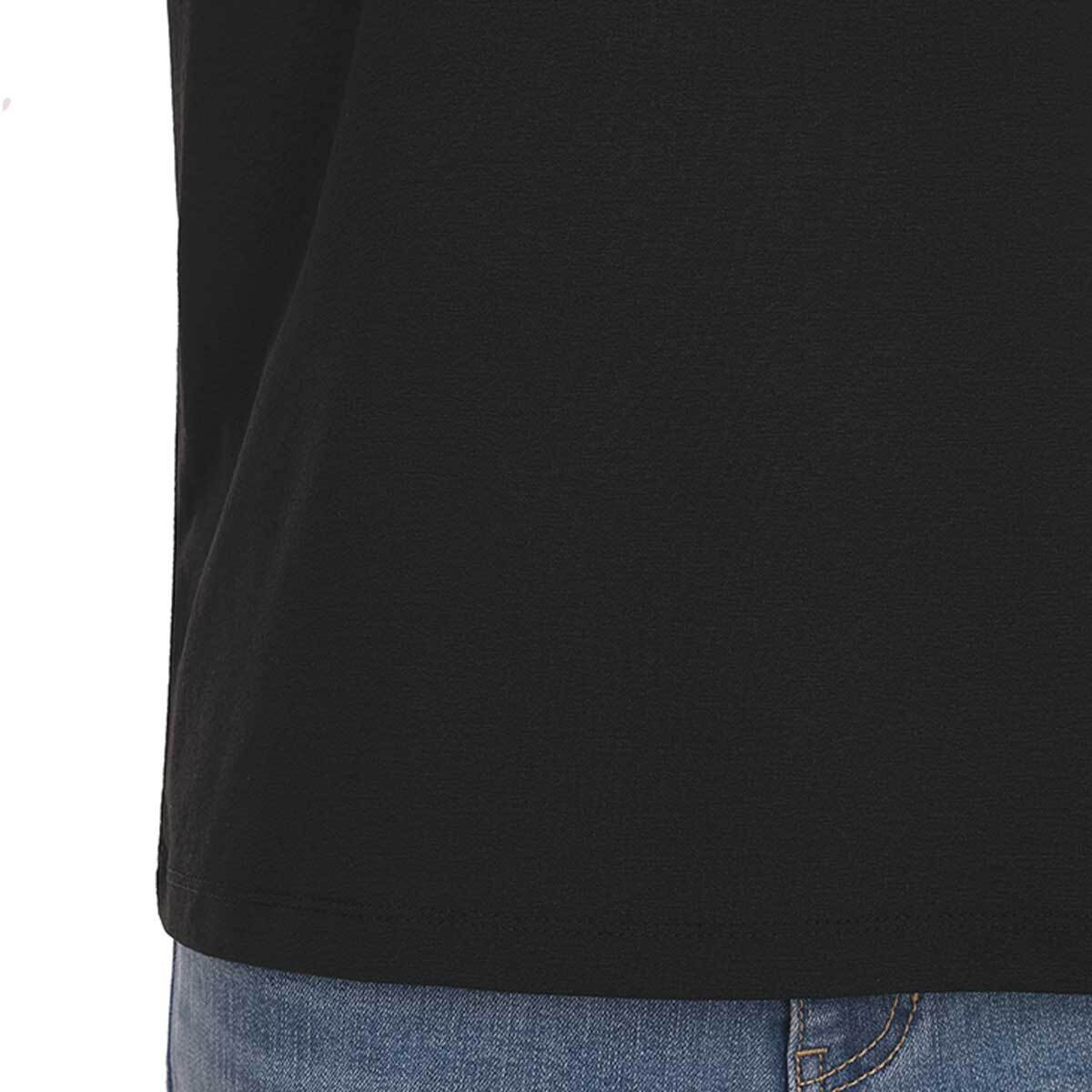 게스 여성 반소매 티셔츠 - 블랙, M