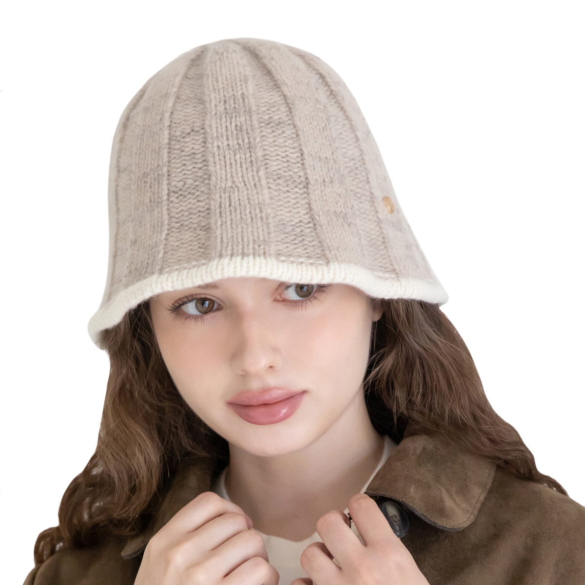 안드레아바나 여성 울 니트 모자