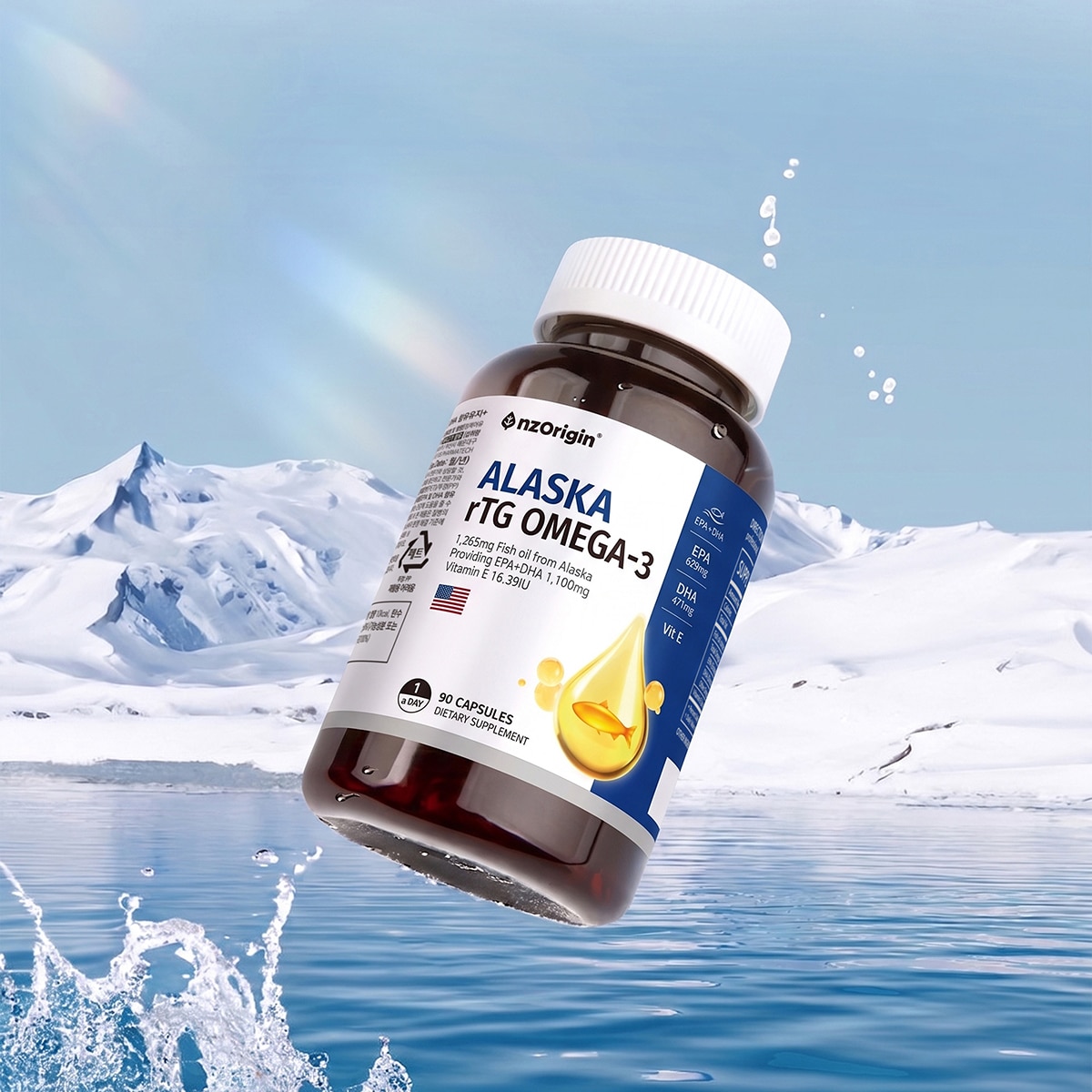 엔젯오리진 알래스카 rTG오메가3 / 1,280mg x 90캡슐 엔젯오리진 알래스카 rTG오메가3 / 1,280mg x 90캡슐