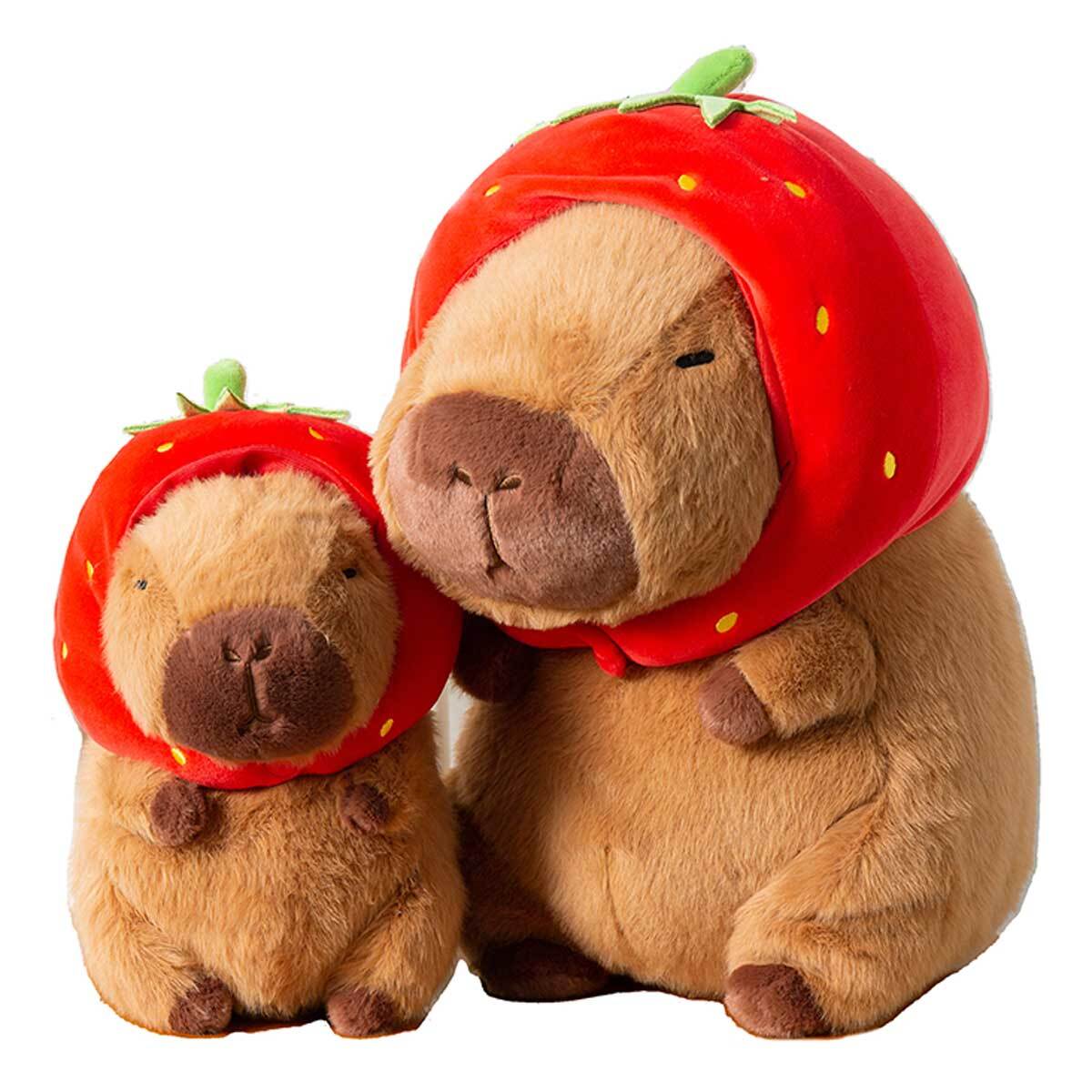 카피바라 딸기모자 인형 2개 세트