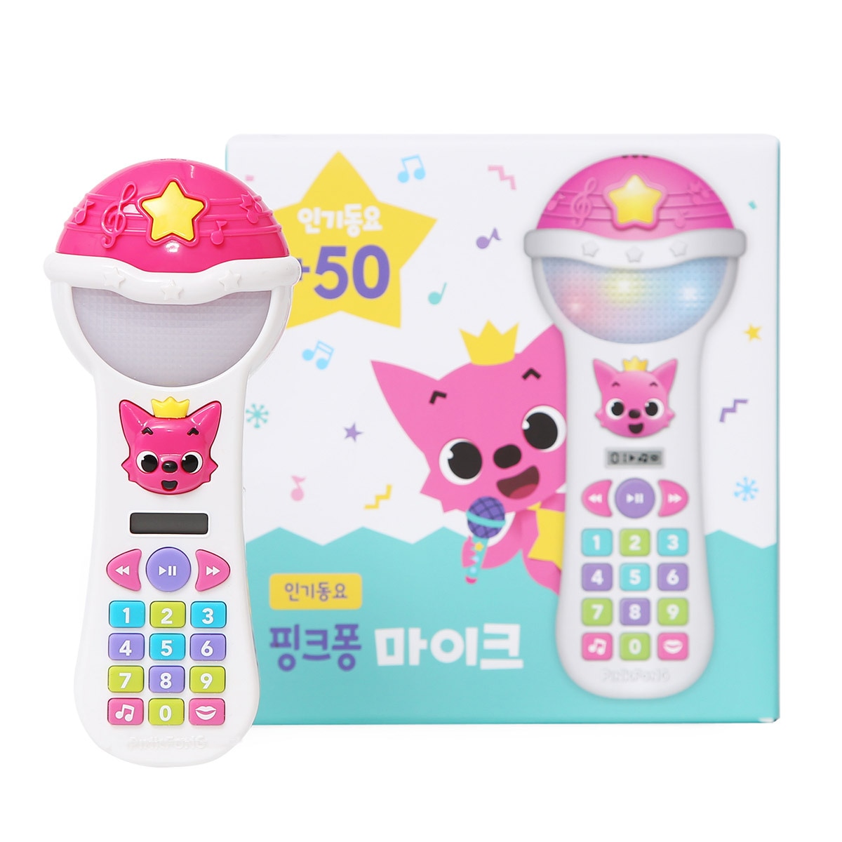 핑크퐁 댄스 파티 세트(사운드 미러볼, 마이크)