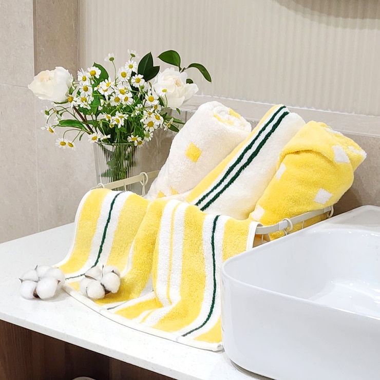 기라로쉬 더 부드러운 뱀부 선염 세면타월 4P