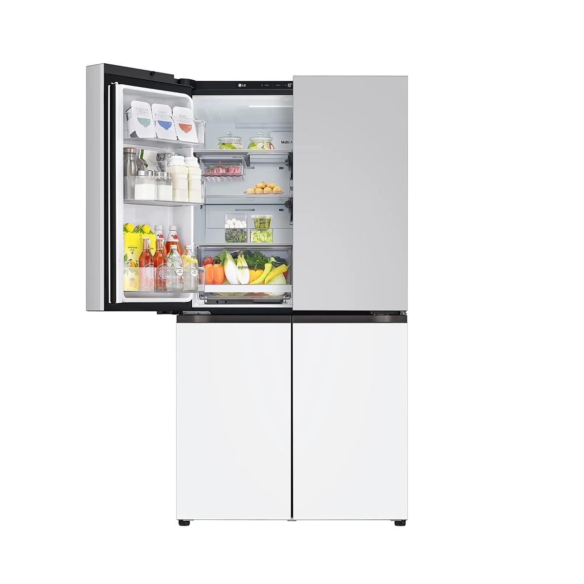 LG 오브제 AI 냉장고 870L, 메탈 그레이/화이트