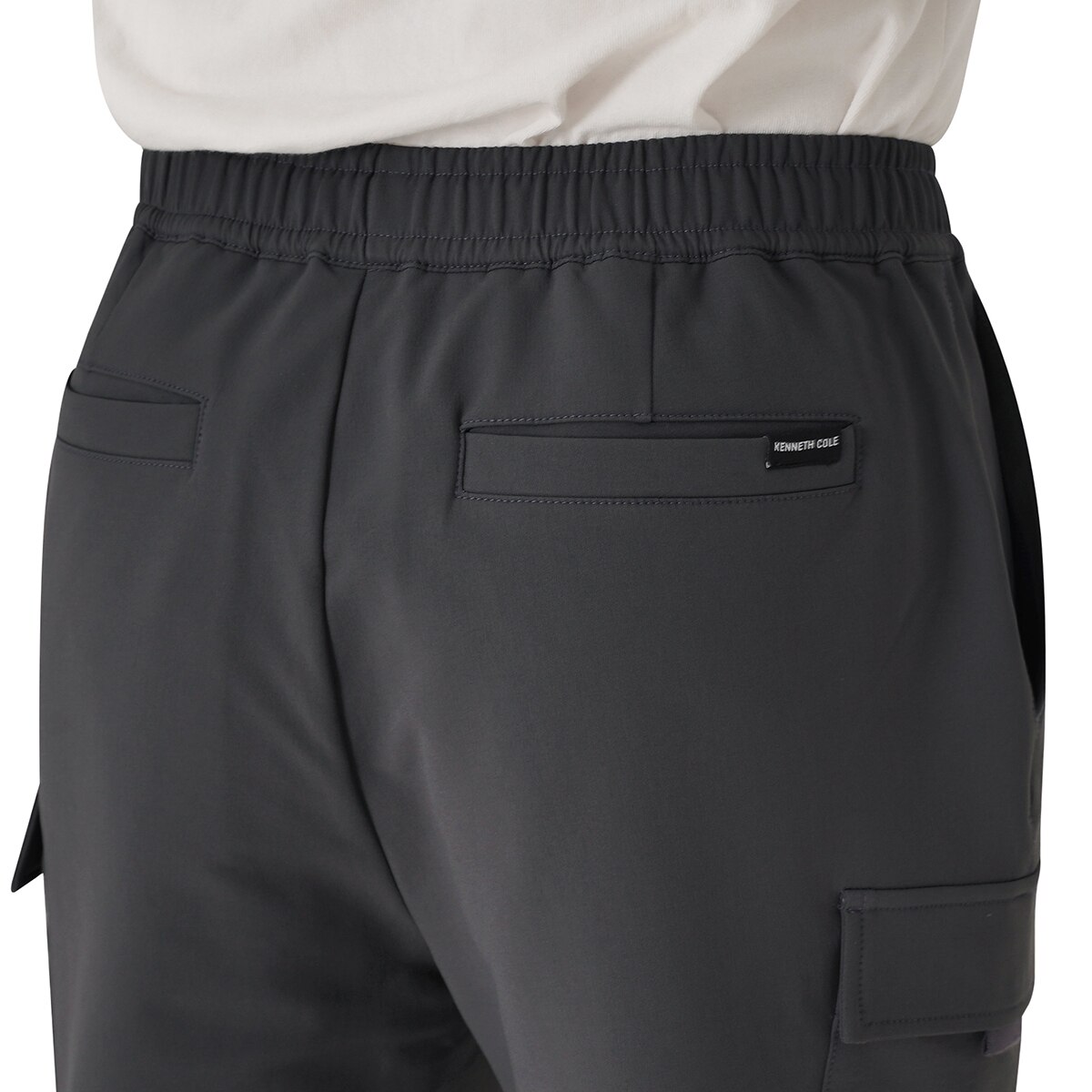 케네스콜 남성 나일론 플리스 카고 조거 - 차콜, 32