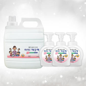 아이깨끗해 거품형 핸드솝 4L (펌프용기 490ml x 3 포함) 아이깨끗해 거품형 핸드솝 4L (펌프용기 490ml x 3 포함)