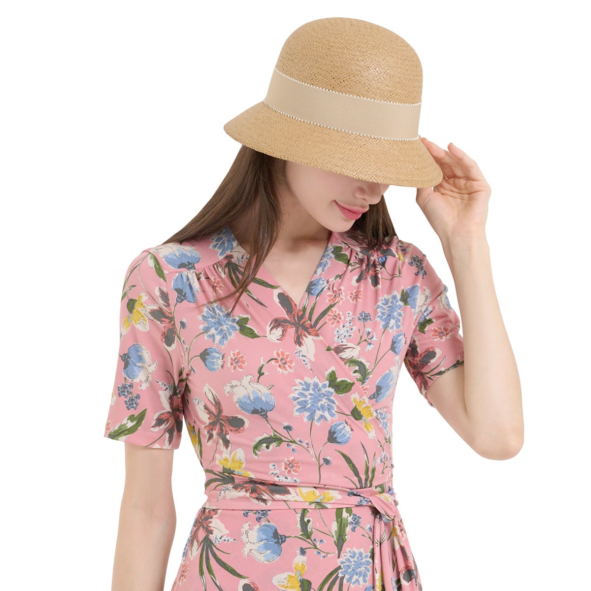 안드레아바나 여성 클로슈 햇 - 베이지