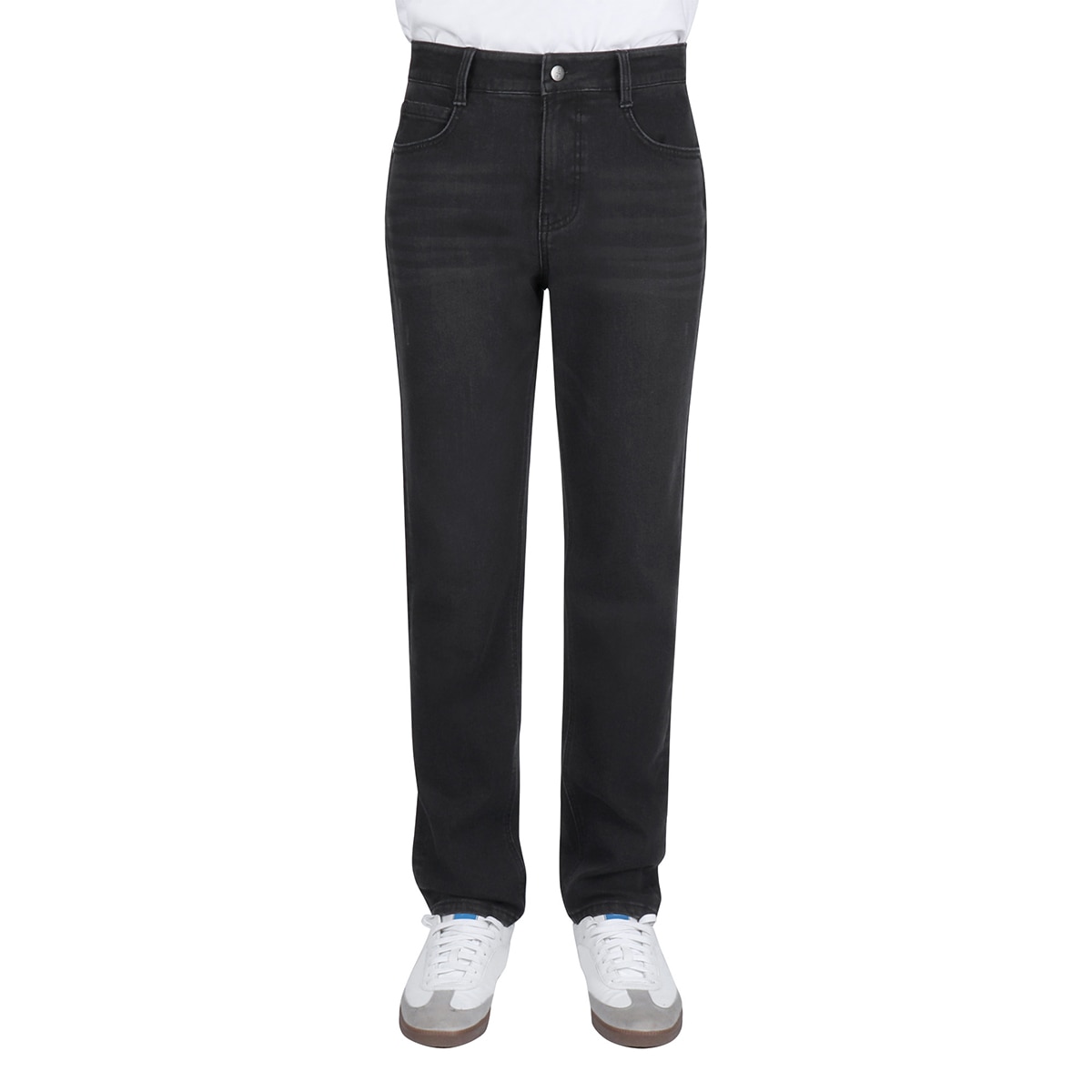 케네스콜 남성 플리스 테이퍼드 청바지 - 블랙, 34