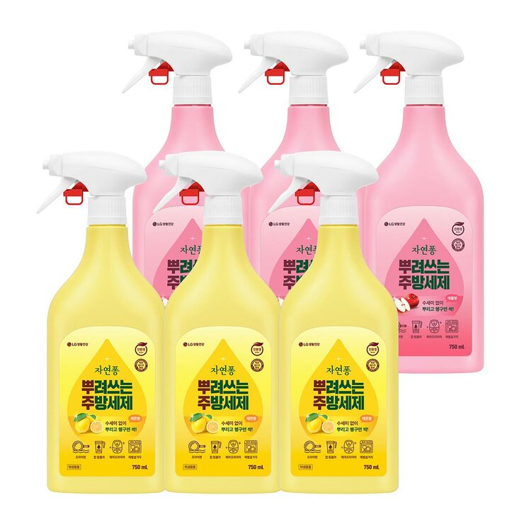 자연퐁뿌려쓰는주방세제750ml x 3 자연퐁뿌려쓰는주방세제750ml x 3