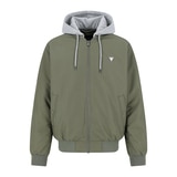 게스 남성 후디 보머 자켓 - 카키