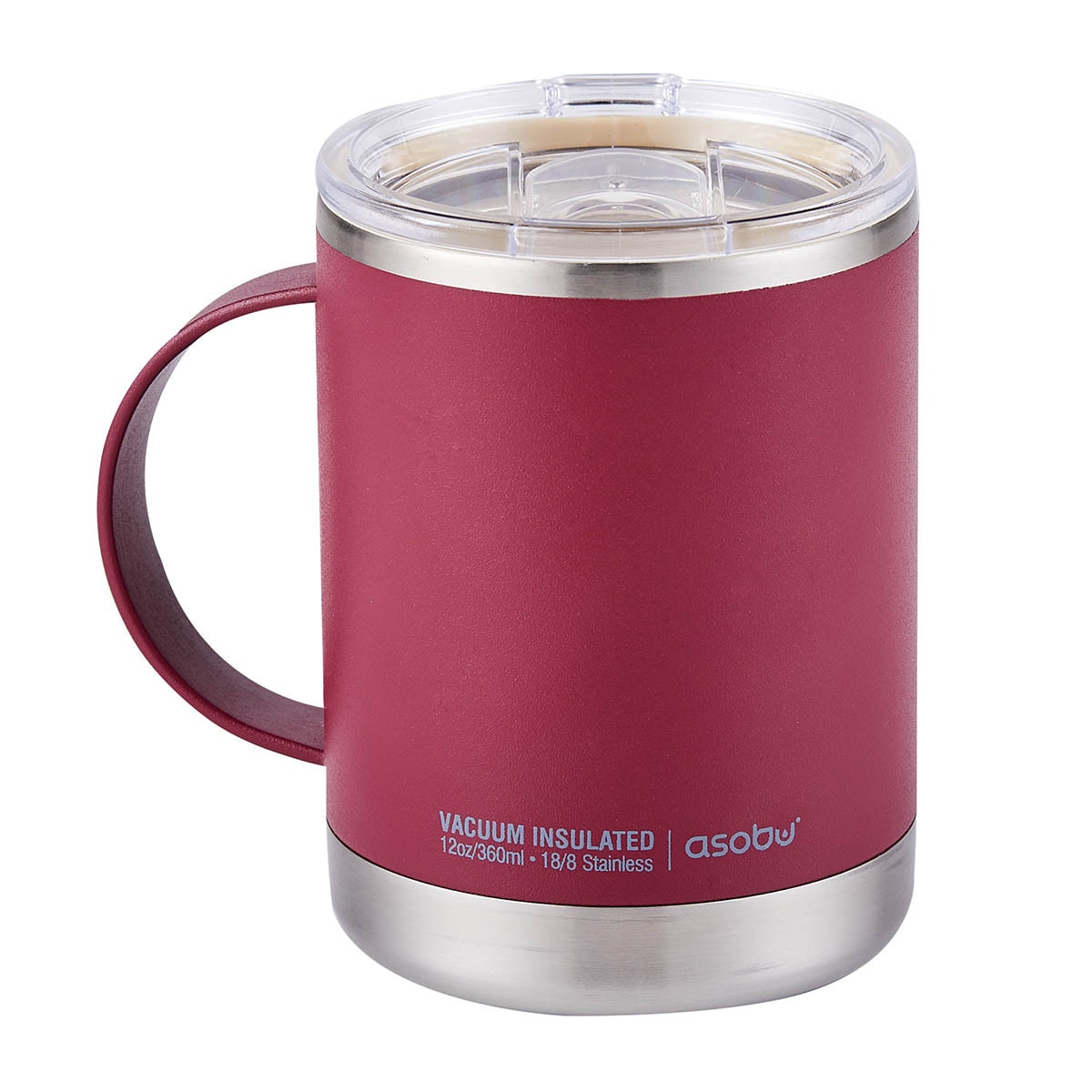 아소부 얼티미트 머그 360ML 2P - 화이트&버건디 아소부 얼티미트 머그 360ML 2P - 화이트&버건디