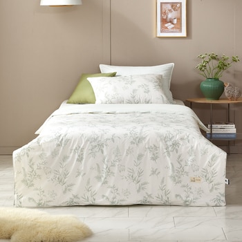 April At Home 80수면 프린트 파이핑 양모이불 - 싱글