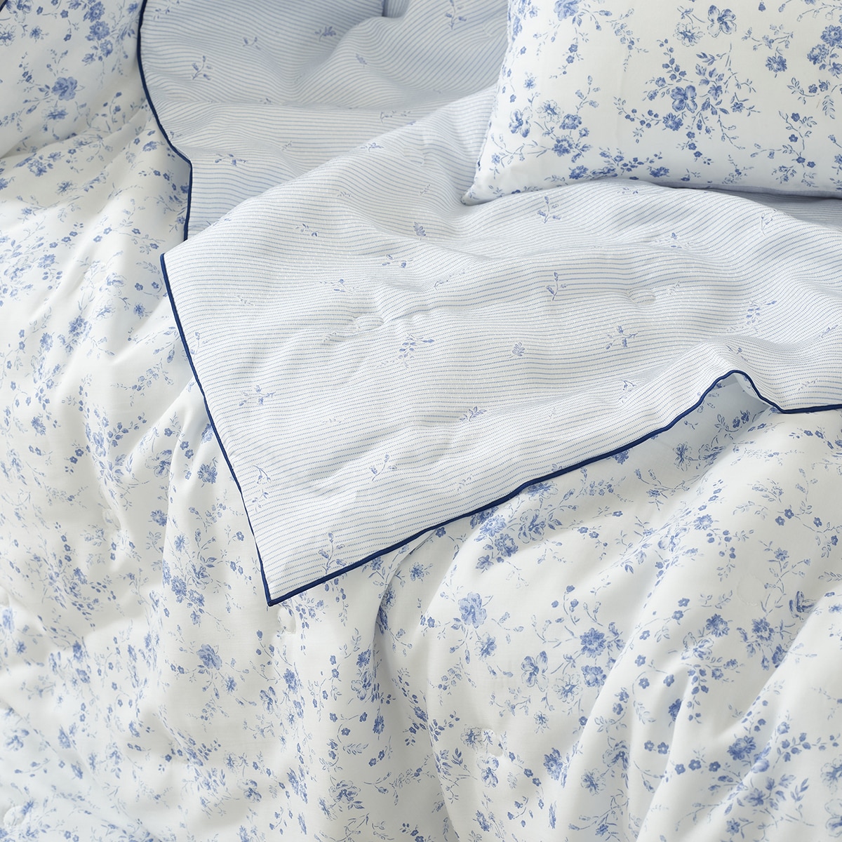 에이프릴앳홈 모달 인견 사계절 담요 120x150cm - 블루