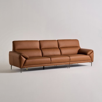 다우닝 데이지 전체 천연가죽 소파 4인