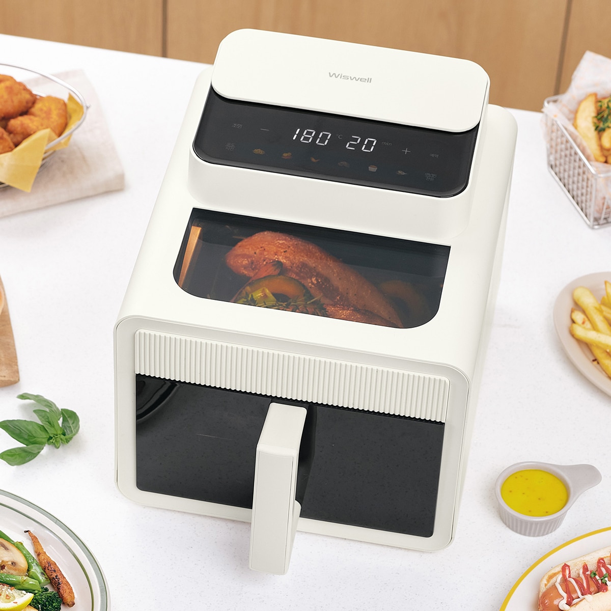 위즈웰 에어프라이어 6L 듀얼뷰 WA8270