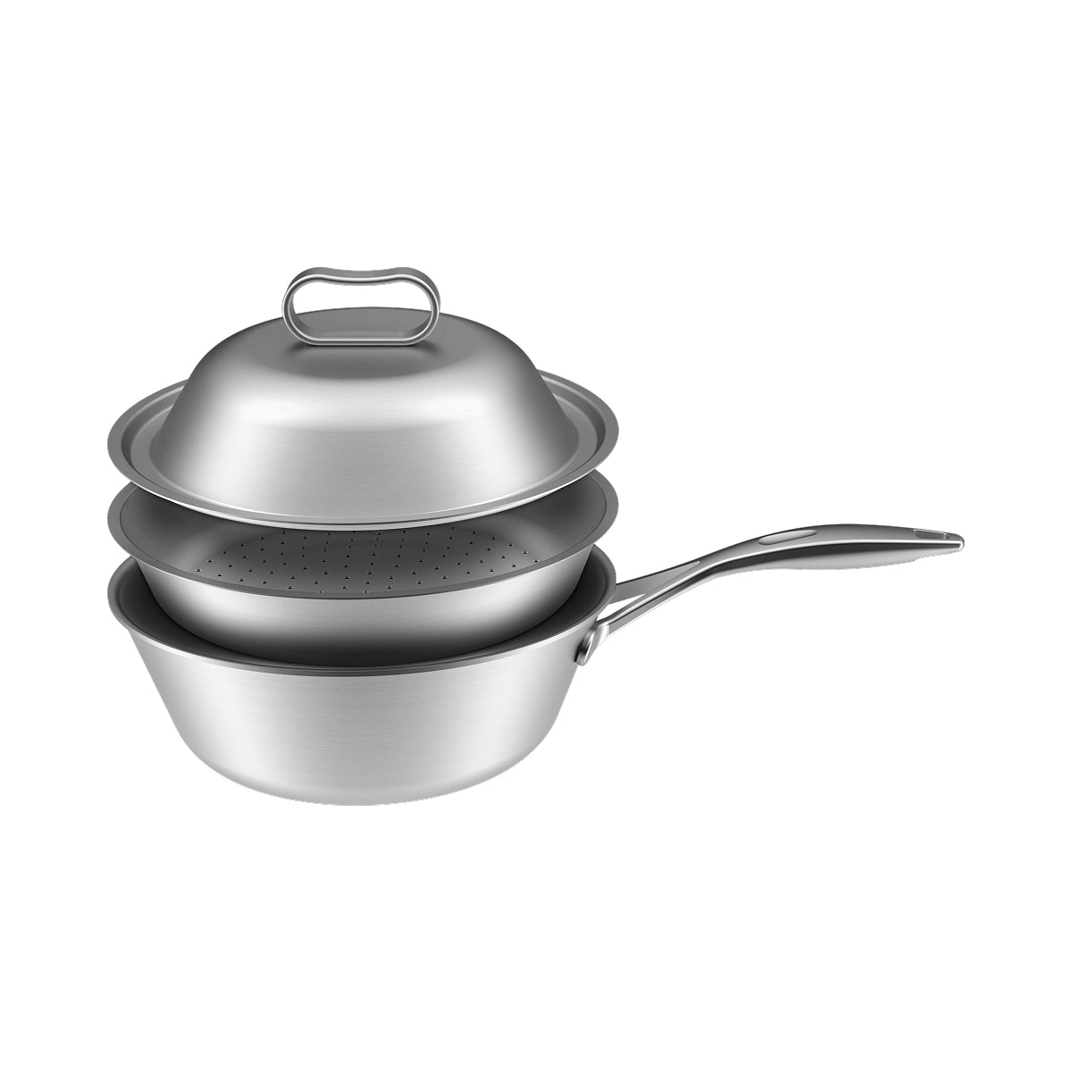 쿠치나레 통 3중 스테인리스 웍 & 스티머 24cm 쿠치나레 통 3중 스테인리스 웍 & 스티머 24cm