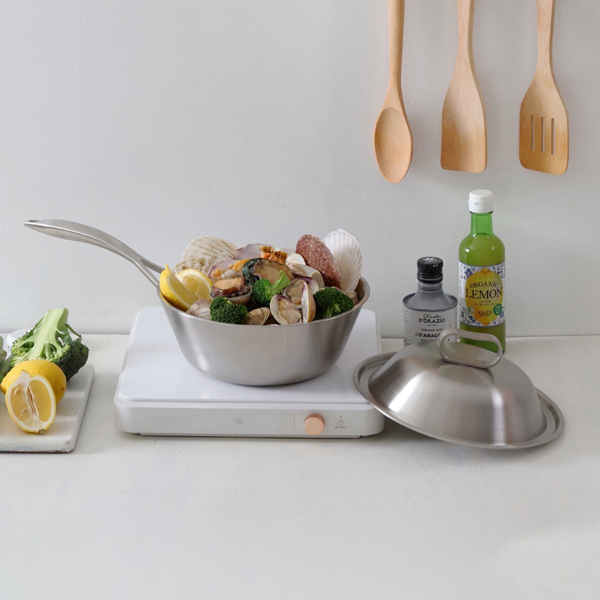 쿠치나레 통 3중 스테인리스 웍 & 스티머 24cm 쿠치나레 통 3중 스테인리스 웍 & 스티머 24cm