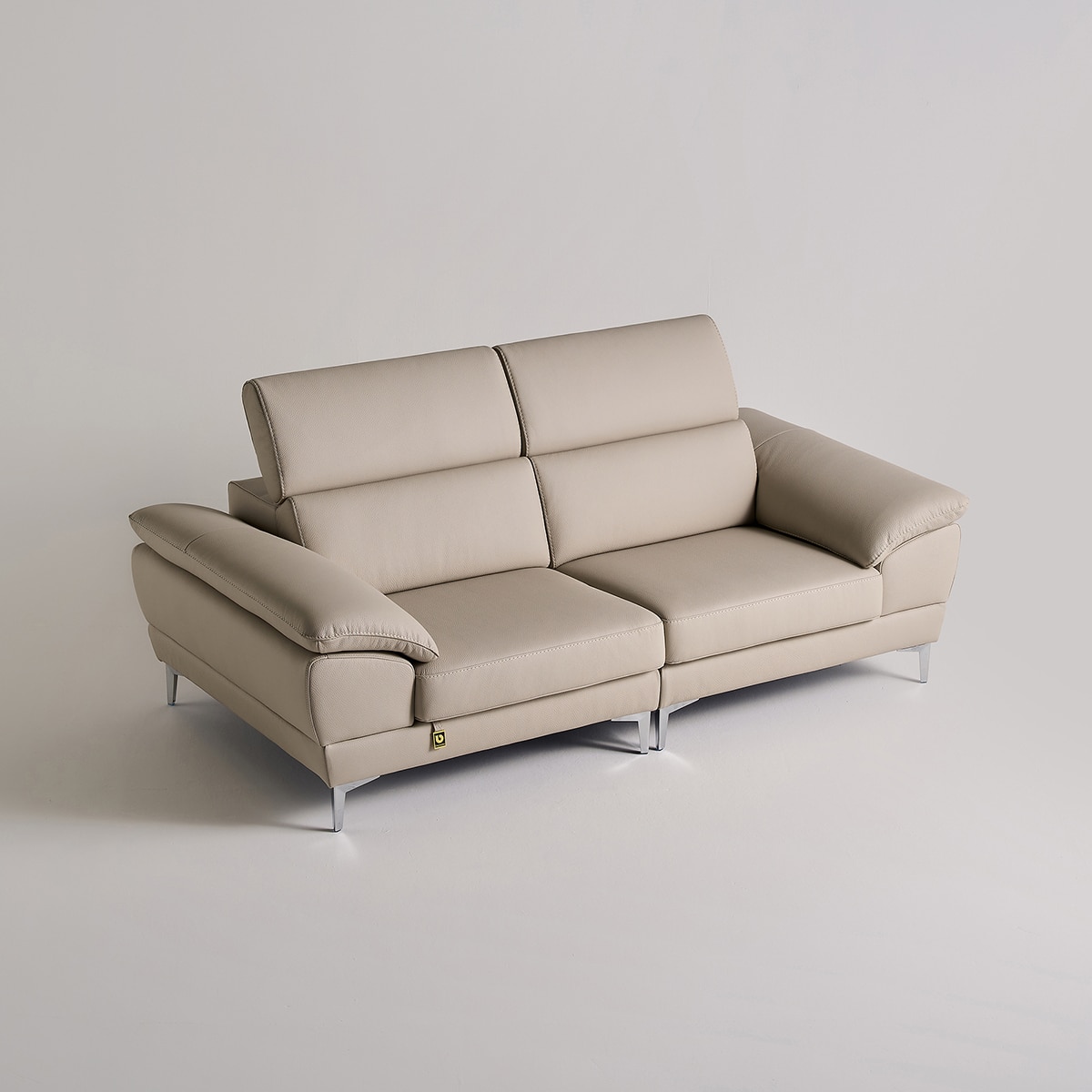 다우닝 마티에 헤드레스트 전체천연가죽 소파 3인