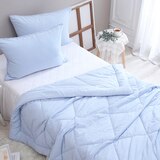 April At Home 60수 순면 피그먼트 차렵이불 - 싱글, 블루