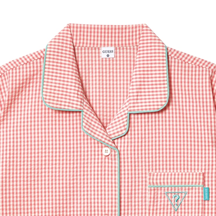 게스 주니어 시어서커 파자마 세트 - 핑크, 140