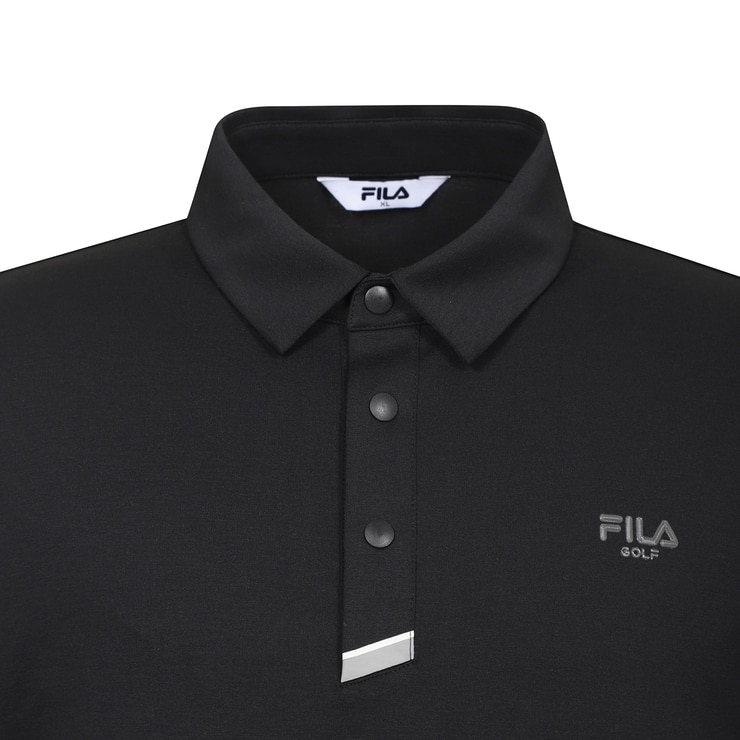 휠라 골프 남성 반팔 폴로티 - 블랙, XXL