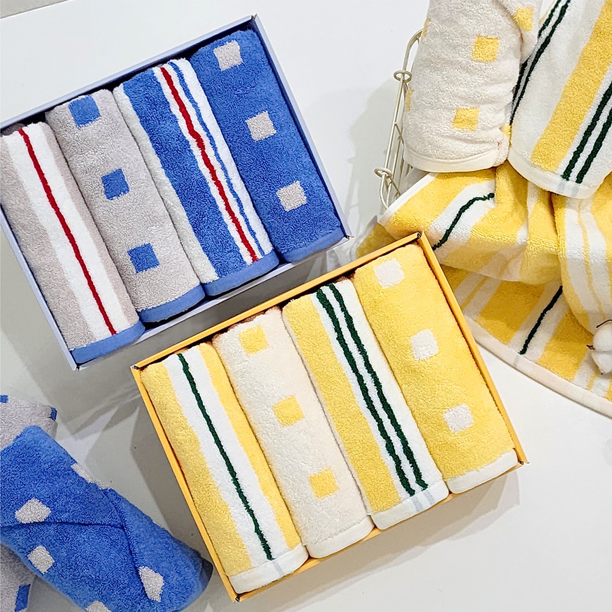 기라로쉬 더 부드러운 뱀부 선염 세면타월 4P