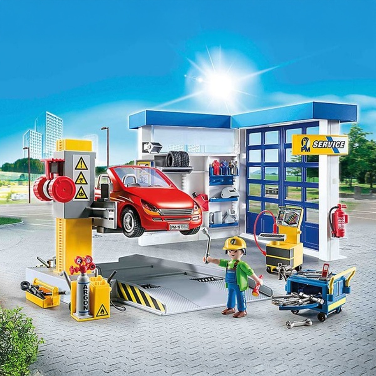 플레이모빌 시티 라이프 자동차 정비소 70202
