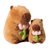카피바라 딸기모자 인형 2개 세트 - 꽃 카피바라 세트 카피바라 딸기모자 인형 2개 세트 - 꽃 카피바라 세트